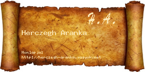 Herczegh Aranka névjegykártya