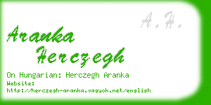 aranka herczegh business card